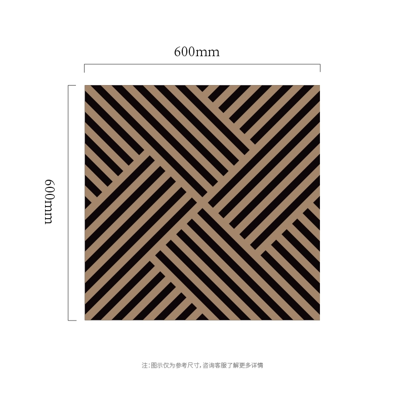 Акустична стінова панель Crosshatch Linear MDF-on-PET