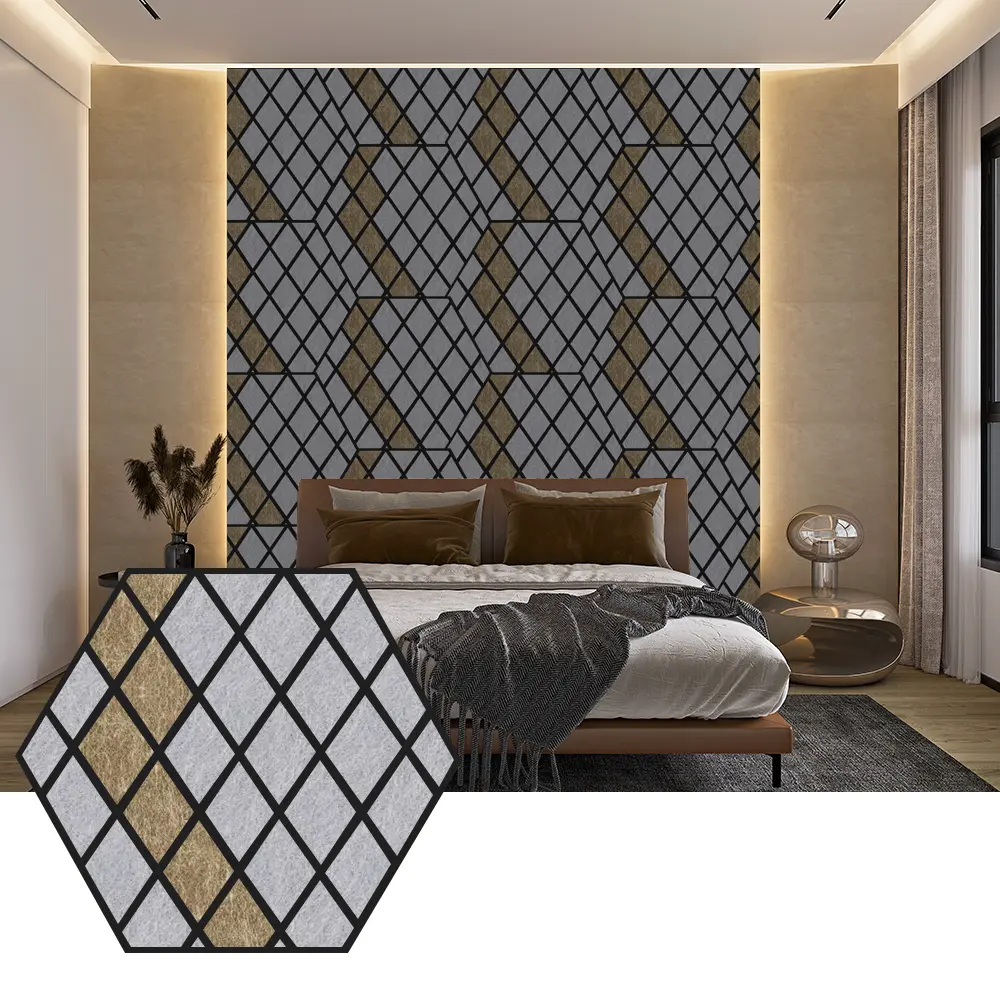 Акустичні панелі Hexagon PET для сучасного дизайну стін