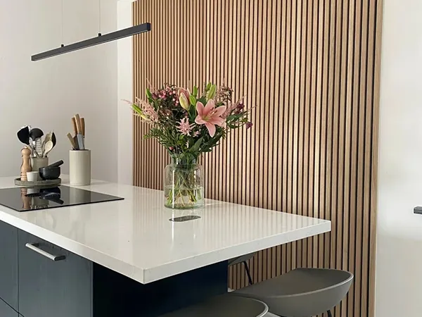 Acoustic Wood Veneer Wall Panels for Home Theater Interiors